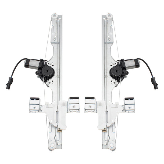 Pair Set Rear Power Window Lift Regulators & Motors Assemblies Compatible with 06-10 Commander 55396483AF 55396482AF CH1550117 CH1551117