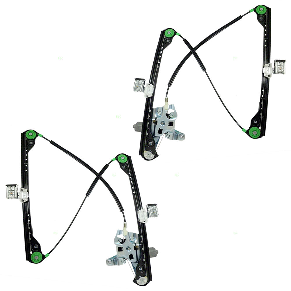 Driver and Passenger Front Power Window Lift Regulators & Motor Assemblies Compatible with 2004-2006 Pacifica 4894271AC 4894270AC