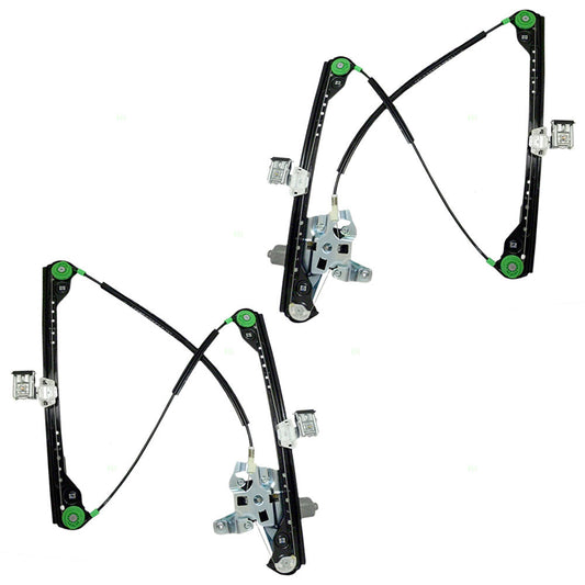 Driver and Passenger Front Power Window Lift Regulators & Motor Assemblies Compatible with 2004-2006 Pacifica 4894271AC 4894270AC