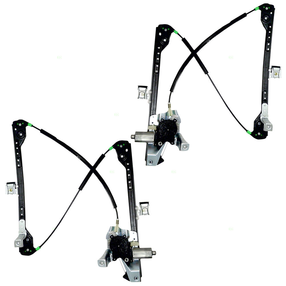 Driver and Passenger Front Power Window Lift Regulators & Motor Assemblies Compatible with 2004-2006 Pacifica 4894271AC 4894270AC