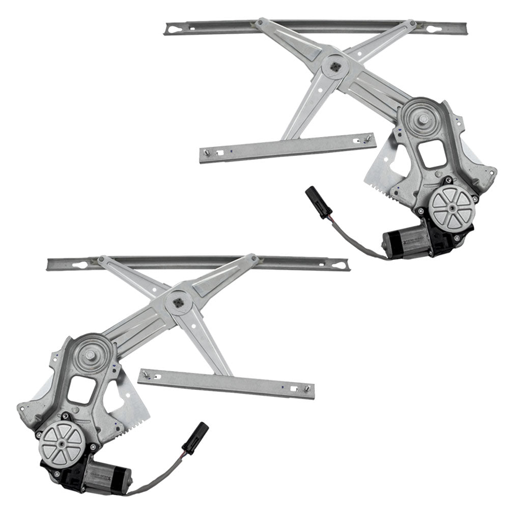 Driver and Passenger Front Power Window Lift Regulators & Motor Assemblies Compatible with 2001-2006 Stratus Sebring Sedan 4878109AL 4878108AL