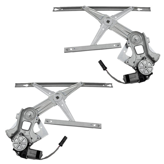 Driver and Passenger Front Power Window Lift Regulators & Motor Assemblies Compatible with 2001-2006 Stratus Sebring Sedan 4878109AL 4878108AL