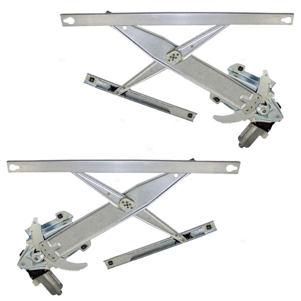 Power Window Regulators with Motors for 04-06 Dodge Durango Front Set Assemblies