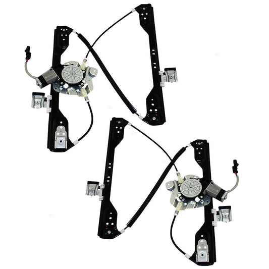 Pair Set Front Power Window Lift Regulators with Motors Assemblies Compatible with 06-10 300 Charger Magnum 5065471AF 5065470AF