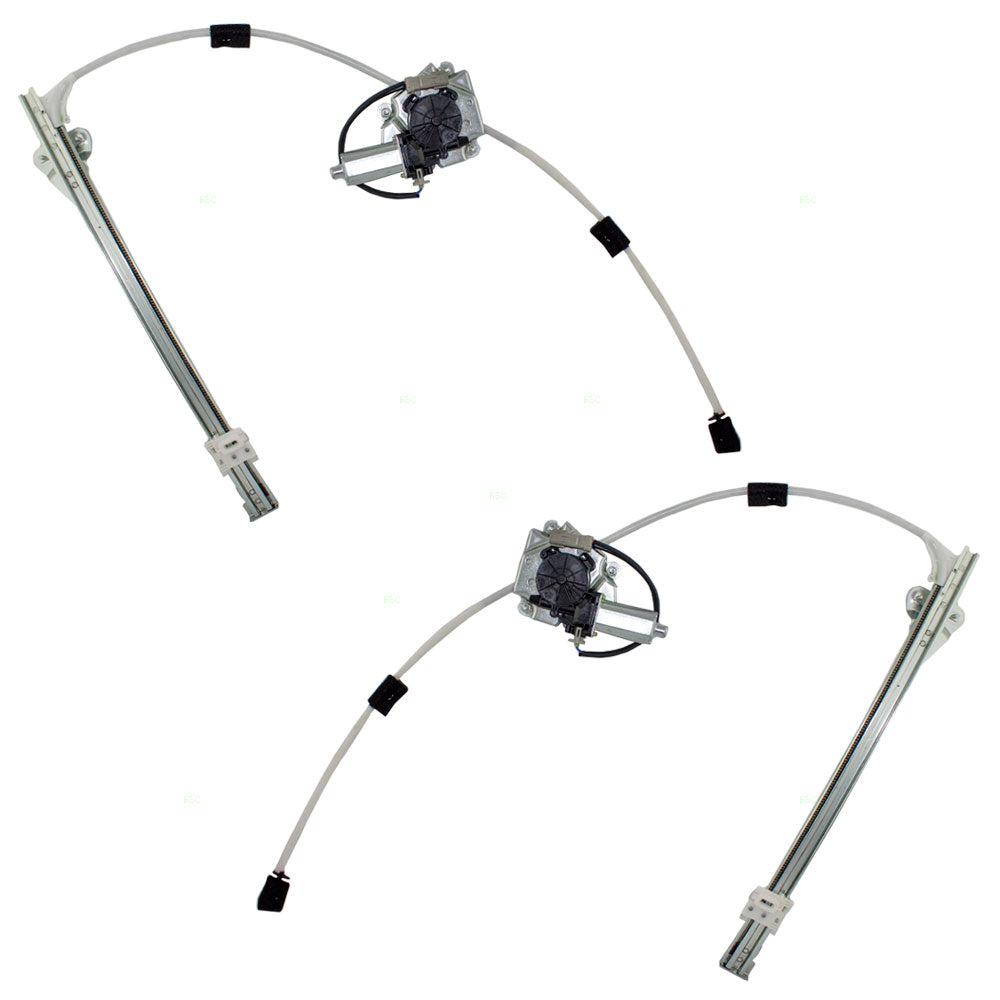 Driver and Passenger Rear Power Window Lift Regulators with Motors Assemblies Compatible with 02-07 SUV 68059647AA 68059646AA