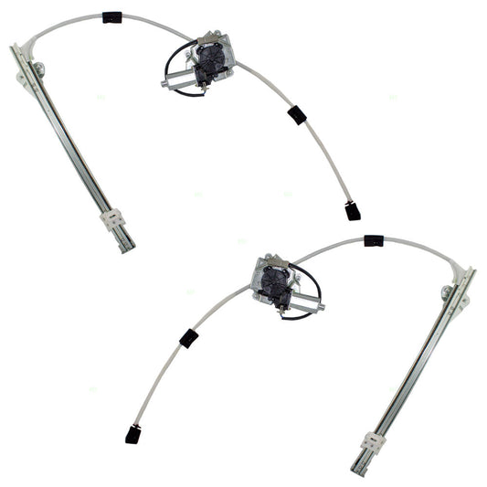 Driver and Passenger Rear Power Window Lift Regulators with Motors Assemblies Compatible with 02-07 SUV 68059647AA 68059646AA