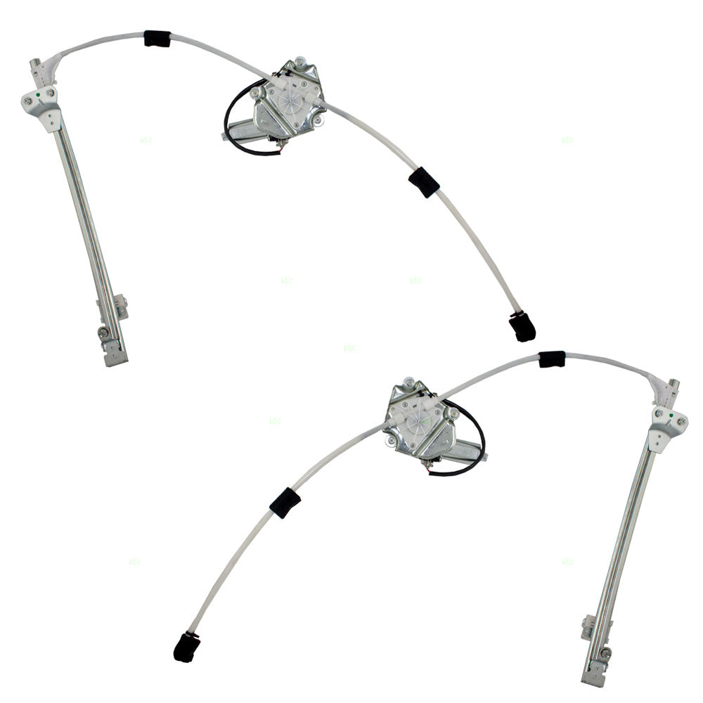 Driver and Passenger Rear Power Window Lift Regulators with Motors Assemblies Compatible with 02-07 SUV 68059647AA 68059646AA
