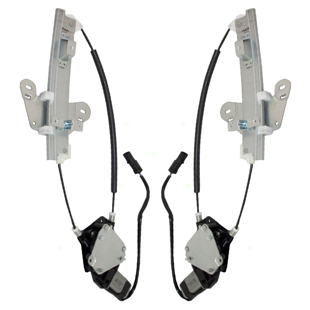 Driver and Passenger Rear Power Window Lift Regulators with Motors Assemblies Compatible with 01-06 Stratus 5016519AB 5016518AB