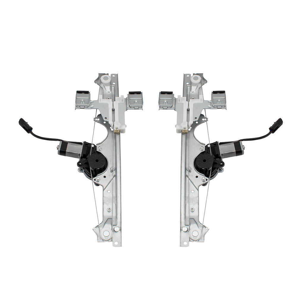 Pair Set Rear Power Window Lift Regulators w/Motors Assemblies Compatible with 05-10 Grand Cherokee 55394229AG 55394228AG