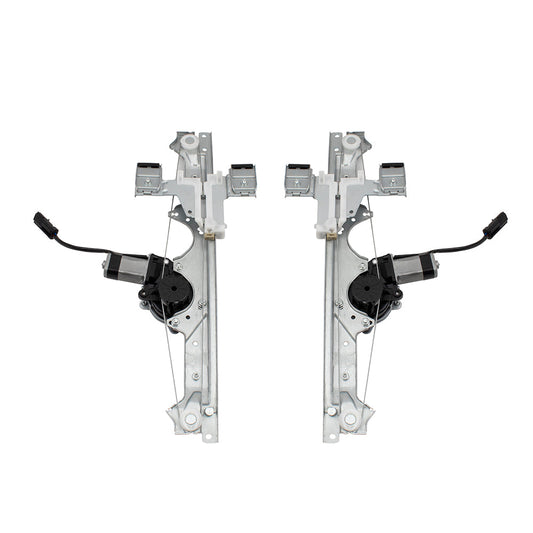 Pair Set Rear Power Window Lift Regulators w/Motors Assemblies Compatible with 05-10 Grand Cherokee 55394229AG 55394228AG