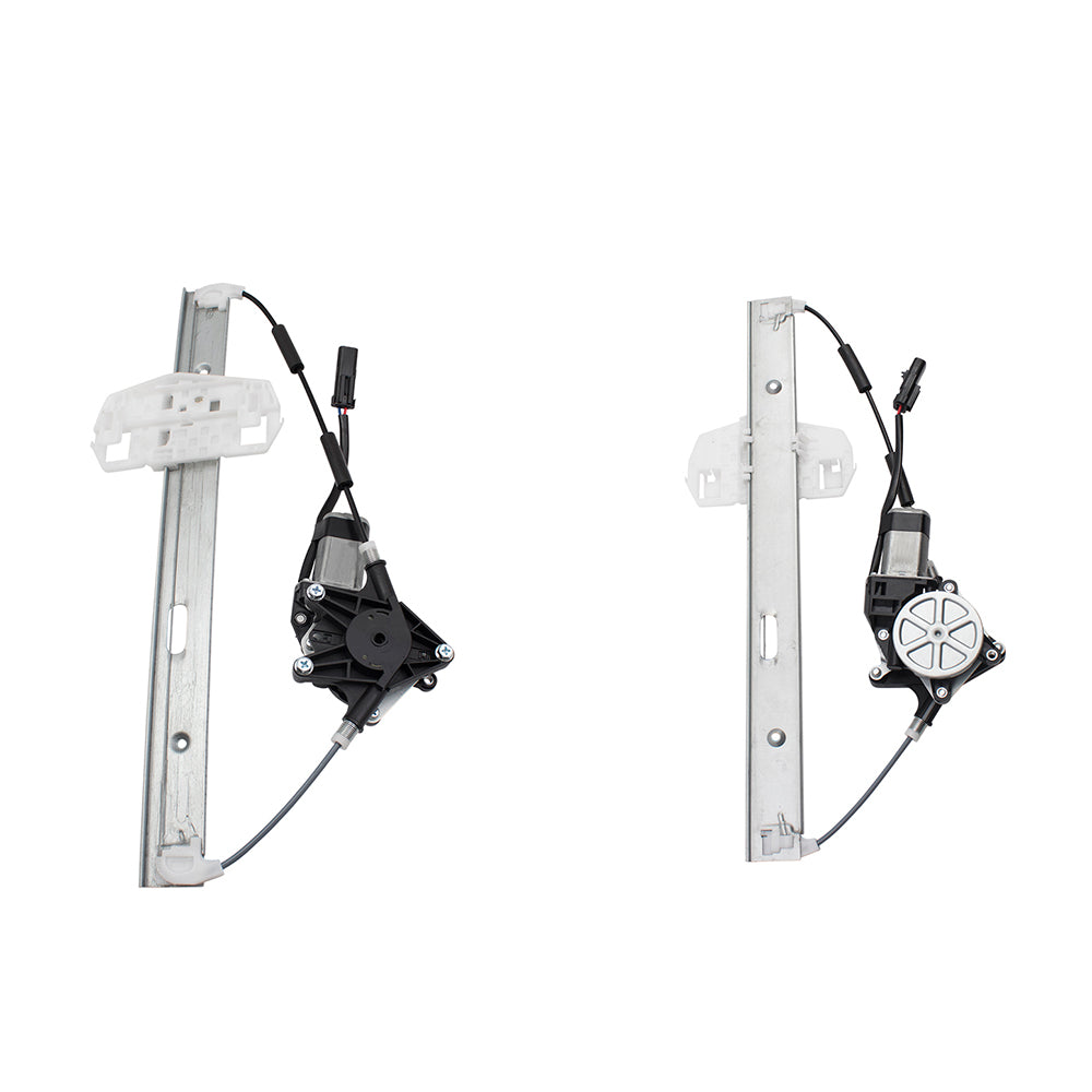 4 Pc Set Front & Rear Power Window Glass Regulators w/ Motors Compatible with 2007-2017 Jeep Wrangler 2018 Wrangler JK & Unlimited