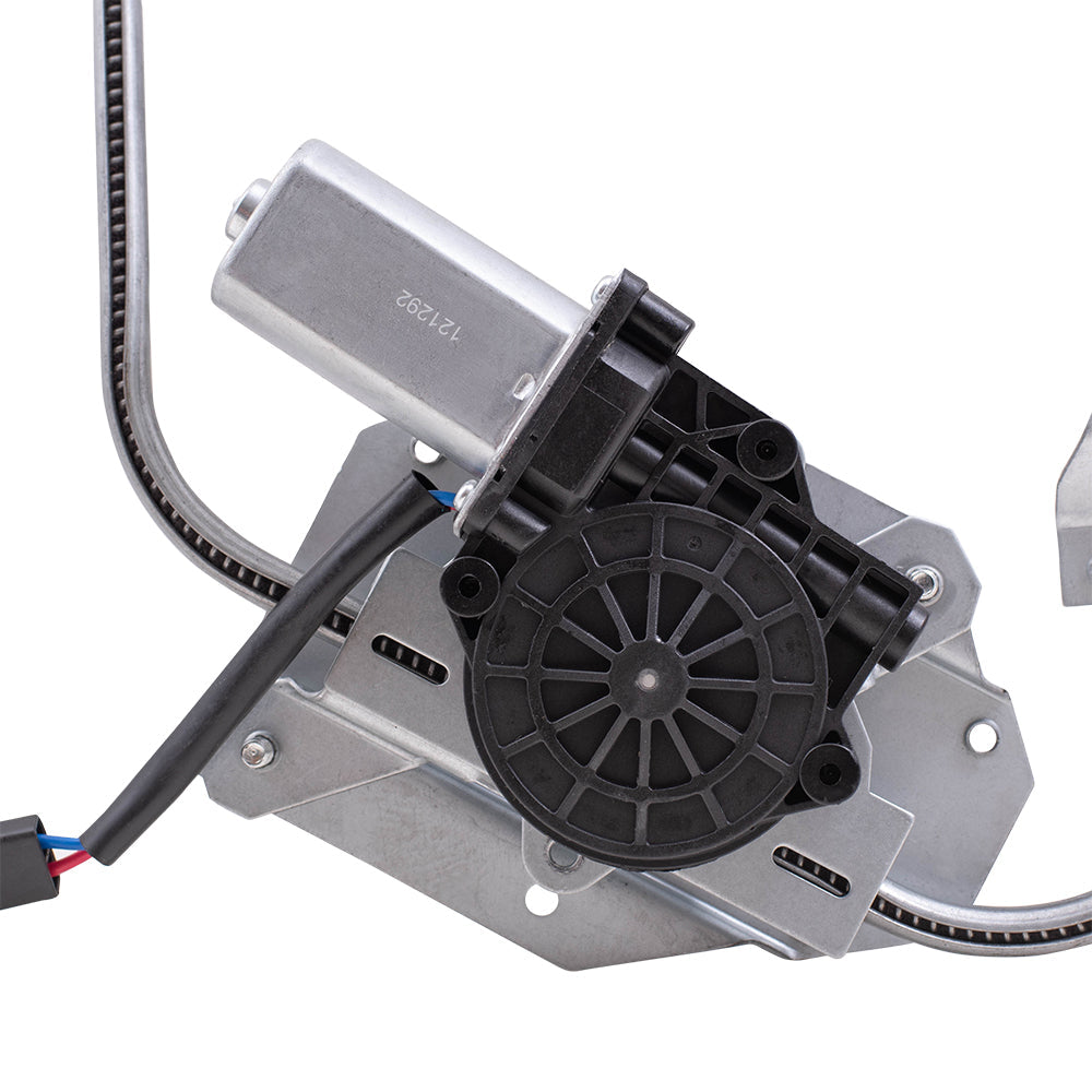 Front Driver and Passenger Side Power Window Regulators with Motor Compatible with 2000-2007 Paystar & 2000-2007 9000 Series