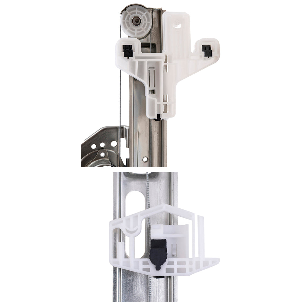 Front and Rear Driver Left Power Window Regulator Without Motor Set Compatible with 2007-2017 Jeep Compass MK