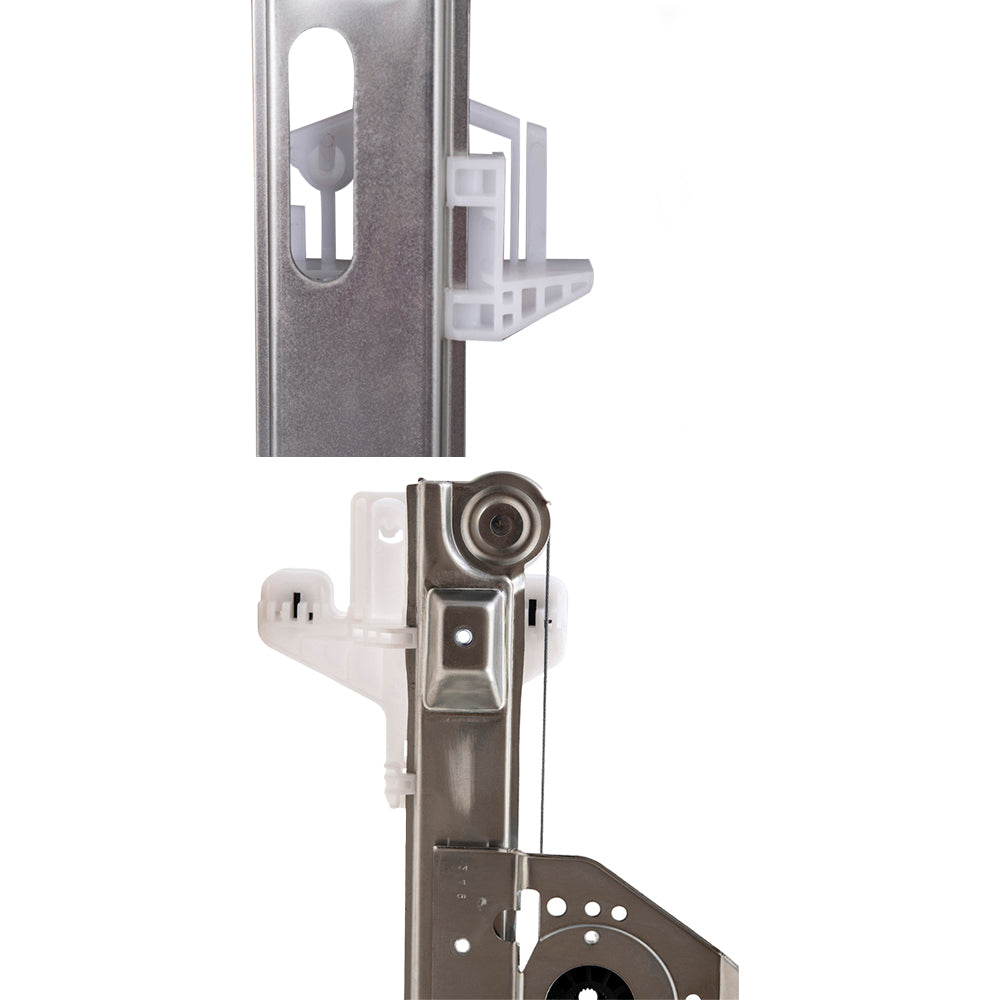 Front and Rear Driver Left Power Window Regulator Without Motor Set Compatible with 2007-2017 Jeep Compass MK