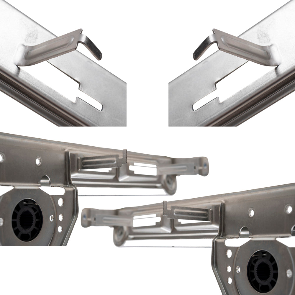 Front and Rear Driver Left Passenger Right Power Window Regulator Without Motor 4 Piece Set Compatible with 2007-2017 Jeep Compass MK