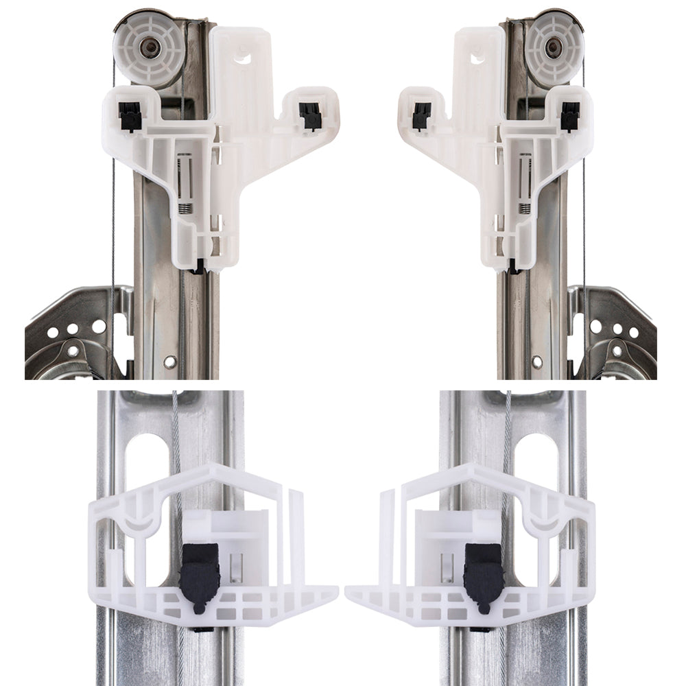 Front and Rear Driver Left Passenger Right Power Window Regulator Without Motor 4 Piece Set Compatible with 2007-2017 Jeep Compass MK