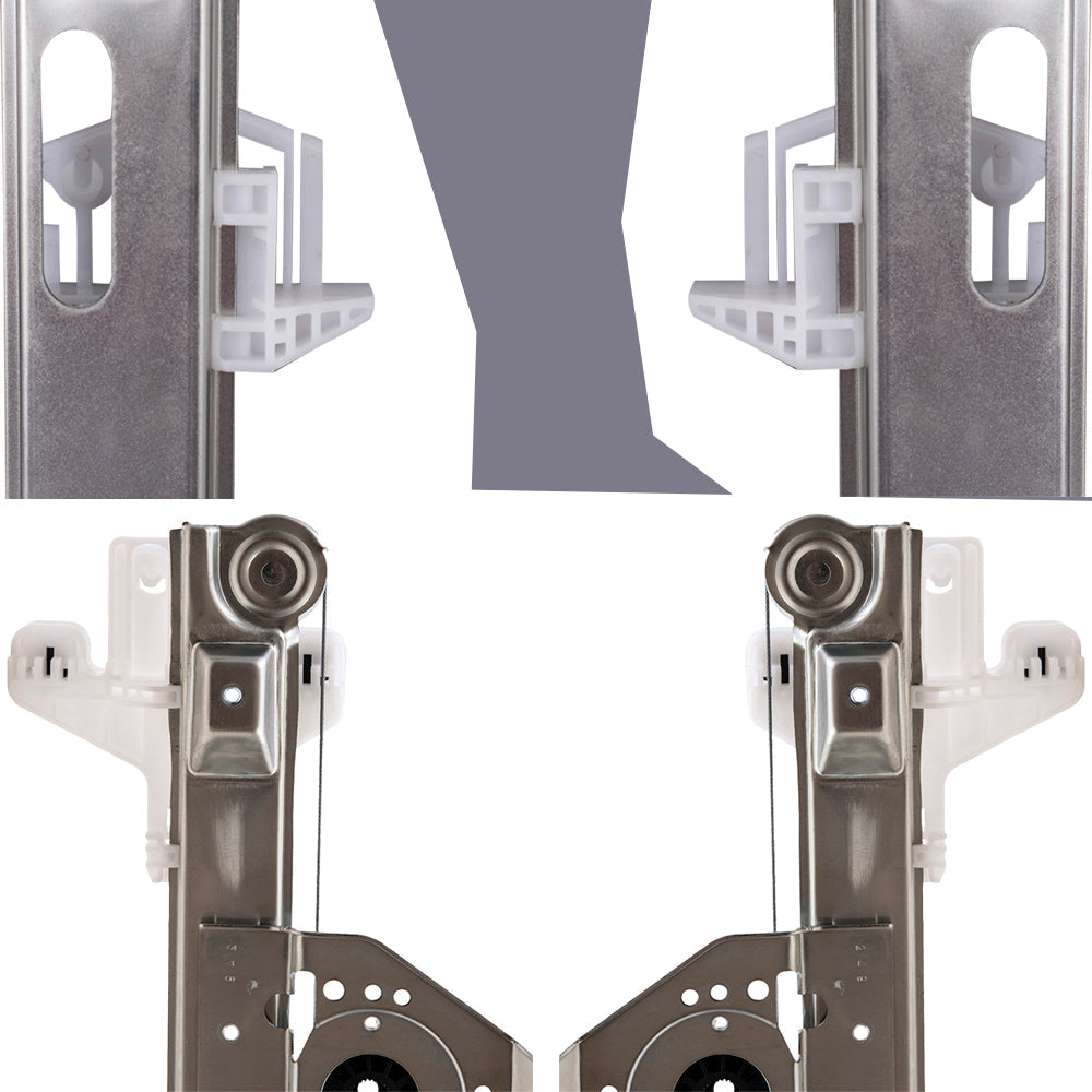 Front and Rear Driver Left Passenger Right Power Window Regulator Without Motor 4 Piece Set Compatible with 2007-2017 Jeep Compass MK