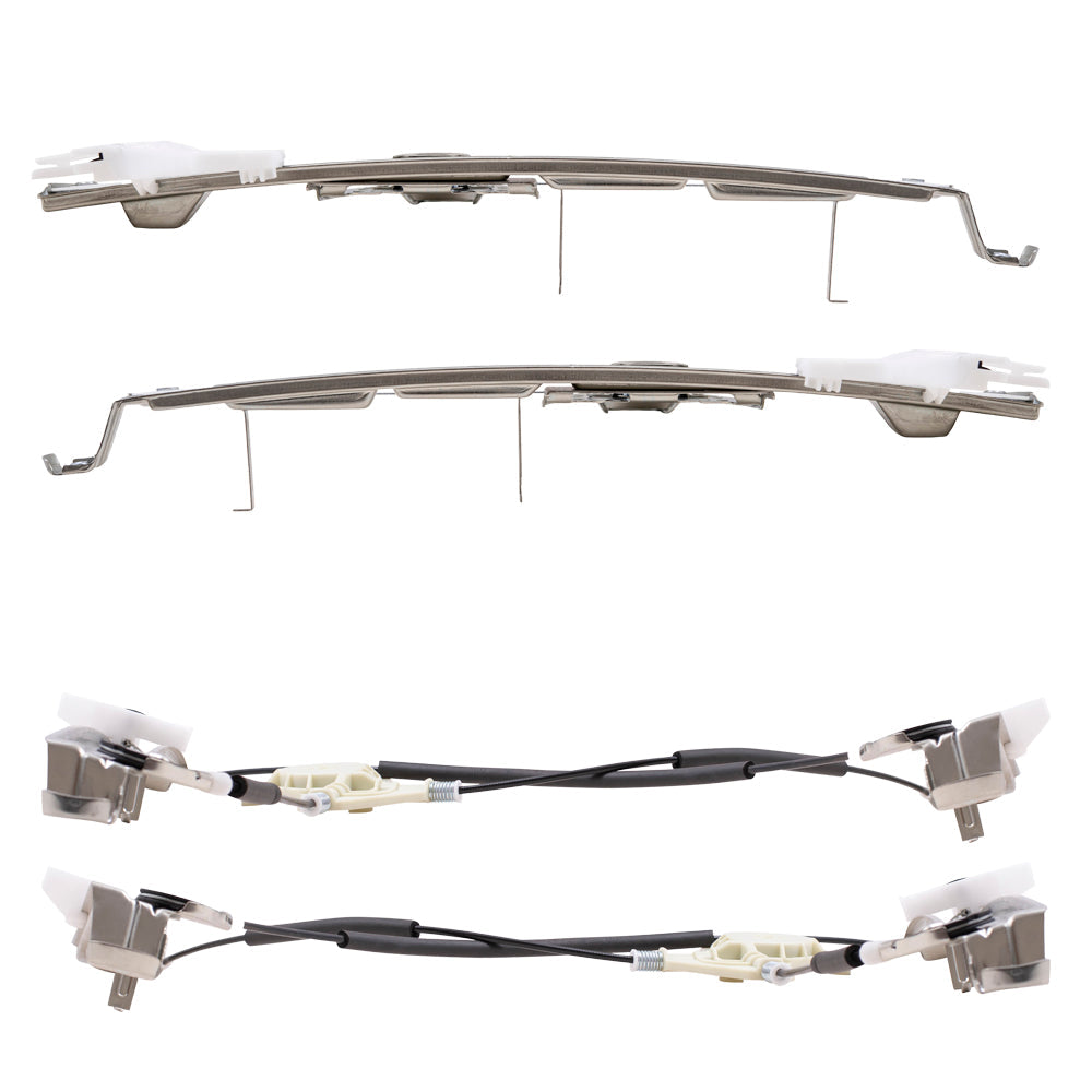 Front and Rear Driver Left Passenger Right Power Window Regulator Without Motor 4 Piece Set Compatible with 2007-2017 Jeep Compass MK