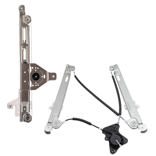 Front and Rear Driver Left Power Window Regulator Without Motor Set Compatible with 2007-2017 Jeep Patriot
