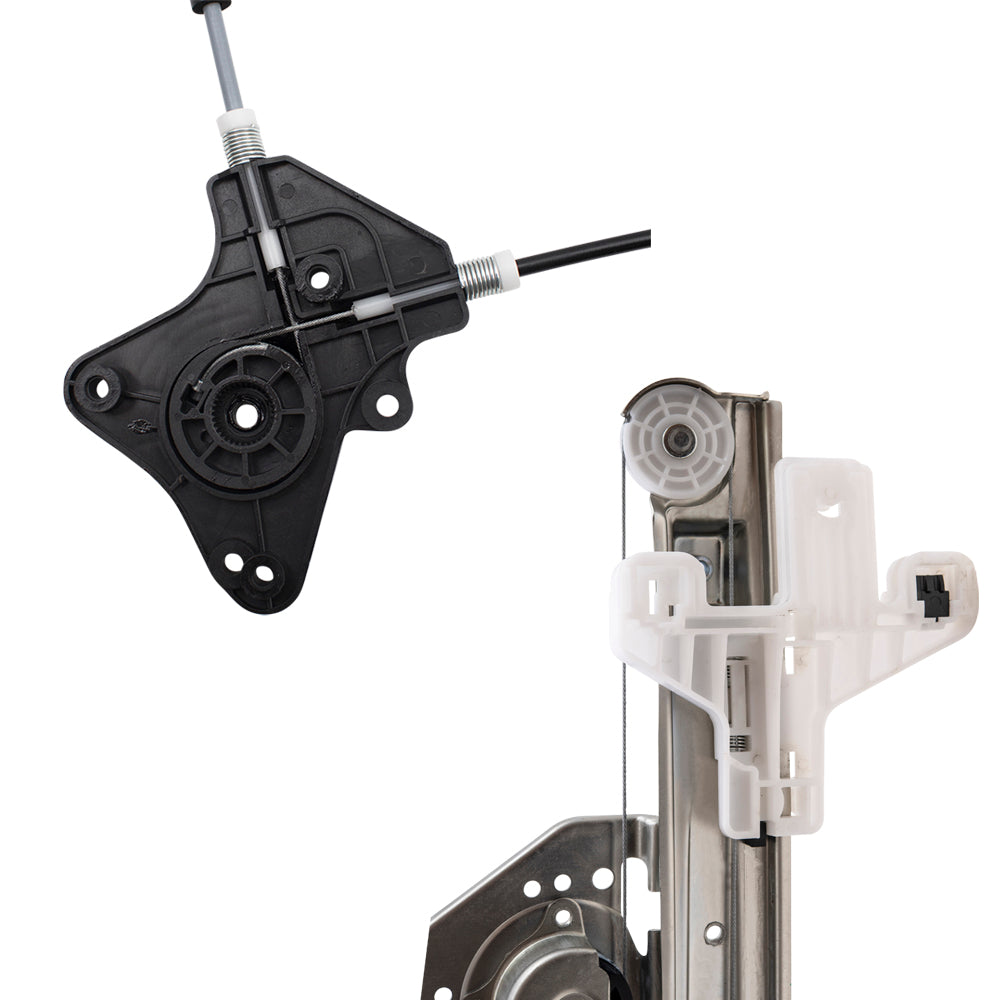 Front and Rear Driver Left Power Window Regulator Without Motor Set Compatible with 2007-2017 Jeep Patriot