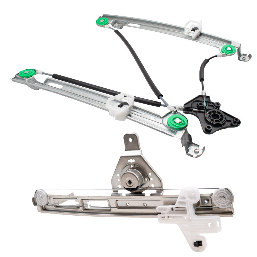 Front and Rear Driver Left Power Window Regulator Without Motor Set Compatible with 2007-2017 Jeep Patriot