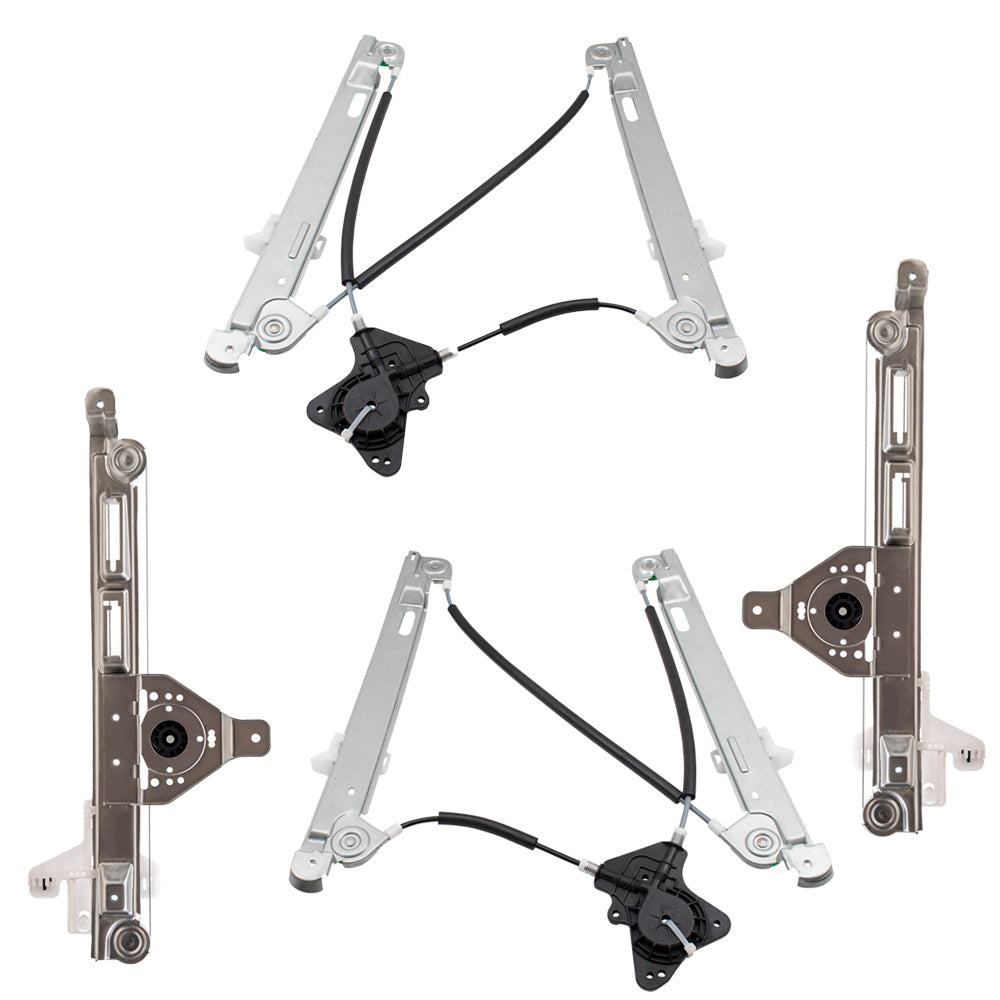 Front and Rear Driver Left Passenger Right Power Window Regulator Without Motor 4 Piece Set Compatible with 2007-2017 Jeep Patriot