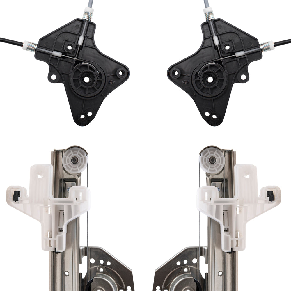 Front and Rear Driver Left Passenger Right Power Window Regulator Without Motor 4 Piece Set Compatible with 2007-2017 Jeep Patriot