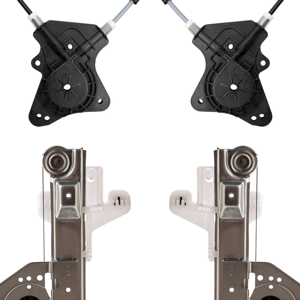 Front and Rear Driver Left Passenger Right Power Window Regulator Without Motor 4 Piece Set Compatible with 2007-2017 Jeep Patriot