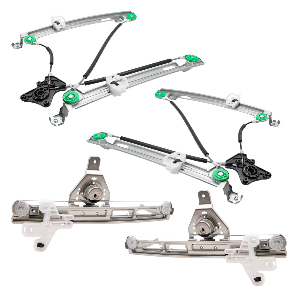 Front and Rear Driver Left Passenger Right Power Window Regulator Without Motor 4 Piece Set Compatible with 2007-2017 Jeep Patriot