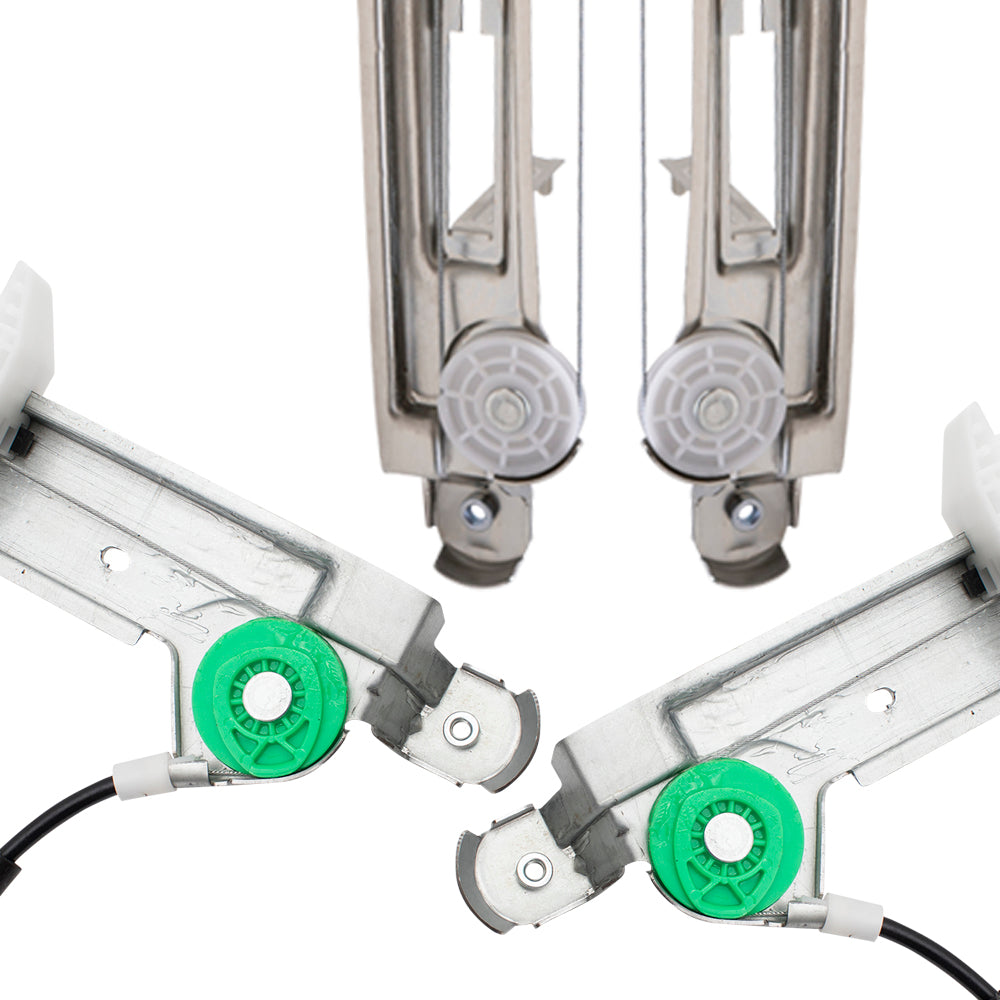 Front and Rear Driver Left Passenger Right Power Window Regulator Without Motor 4 Piece Set Compatible with 2007-2017 Jeep Patriot