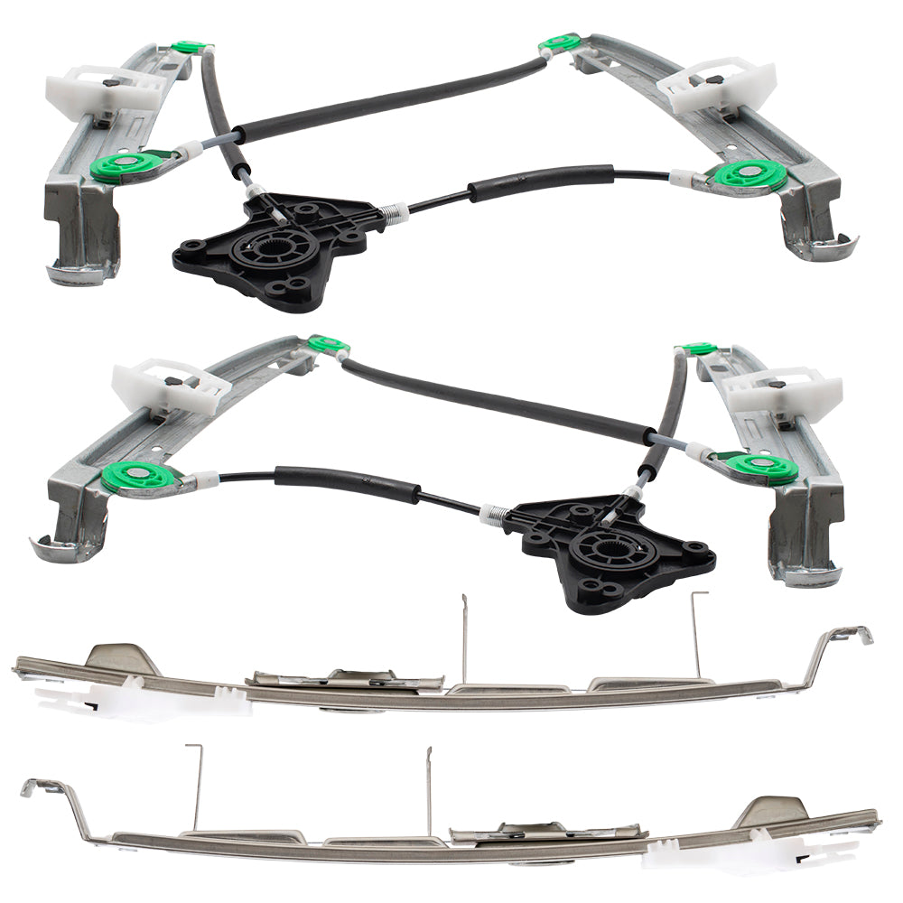 Front and Rear Driver Left Passenger Right Power Window Regulator Without Motor 4 Piece Set Compatible with 2007-2017 Jeep Patriot
