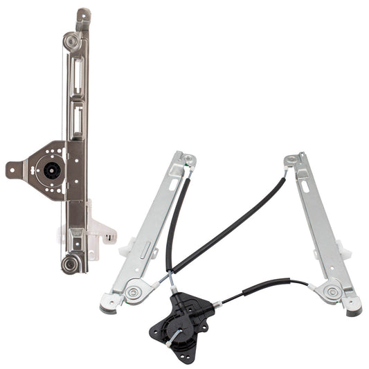 Front and Rear Passenger Right Power Window Regulator Without Motor Set Compatible with 2007-2017 Jeep Patriot