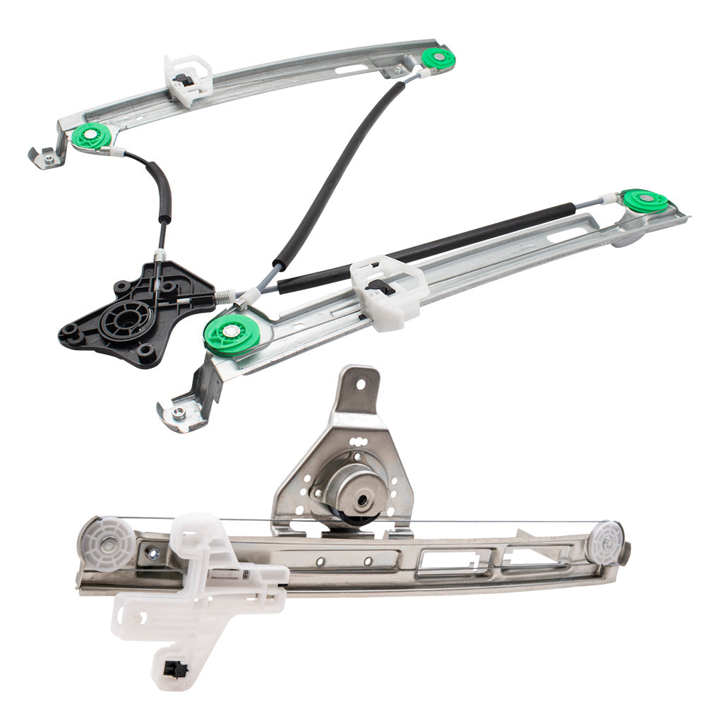 Front and Rear Passenger Right Power Window Regulator Without Motor Set Compatible with 2007-2017 Jeep Patriot