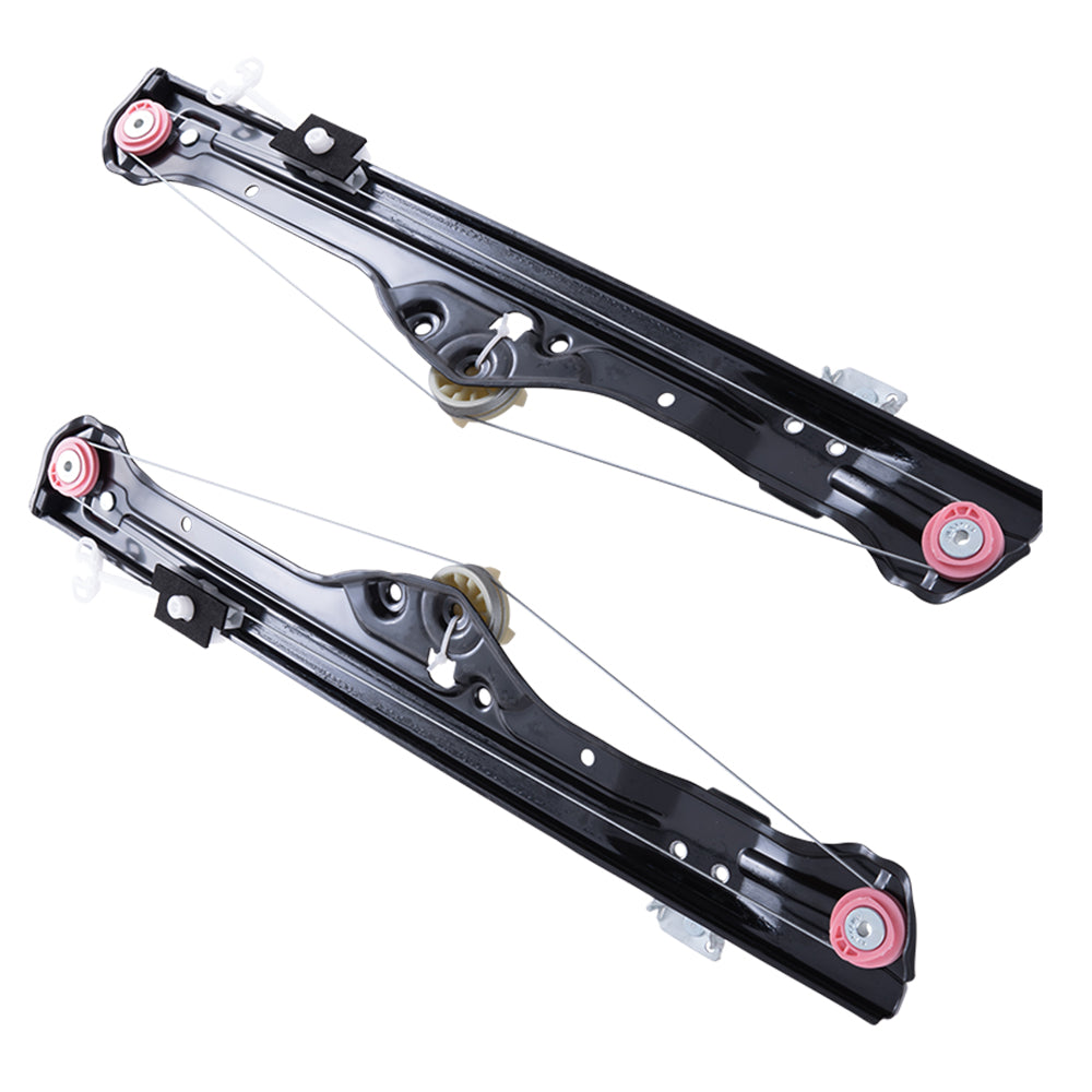 Front Driver and Passenger Side Power Window Regulator Without Motor Set Compatible With 2014-2023 RAM Promaster