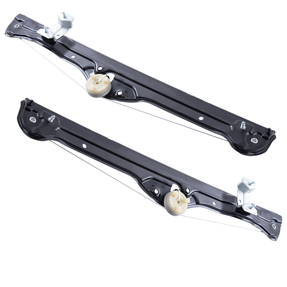 Front Driver and Passenger Side Power Window Regulator Without Motor Set Compatible With 2014-2023 RAM Promaster