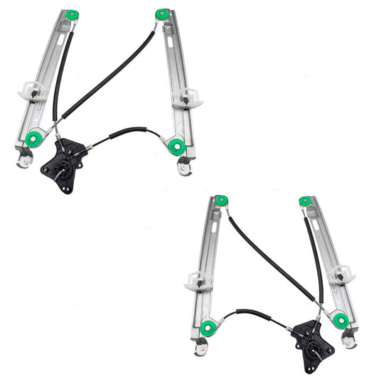 Front Driver Left Passenger Right Power Window Regulator Without Motor Set Compatible With 2007-2017 Jeep Patriot