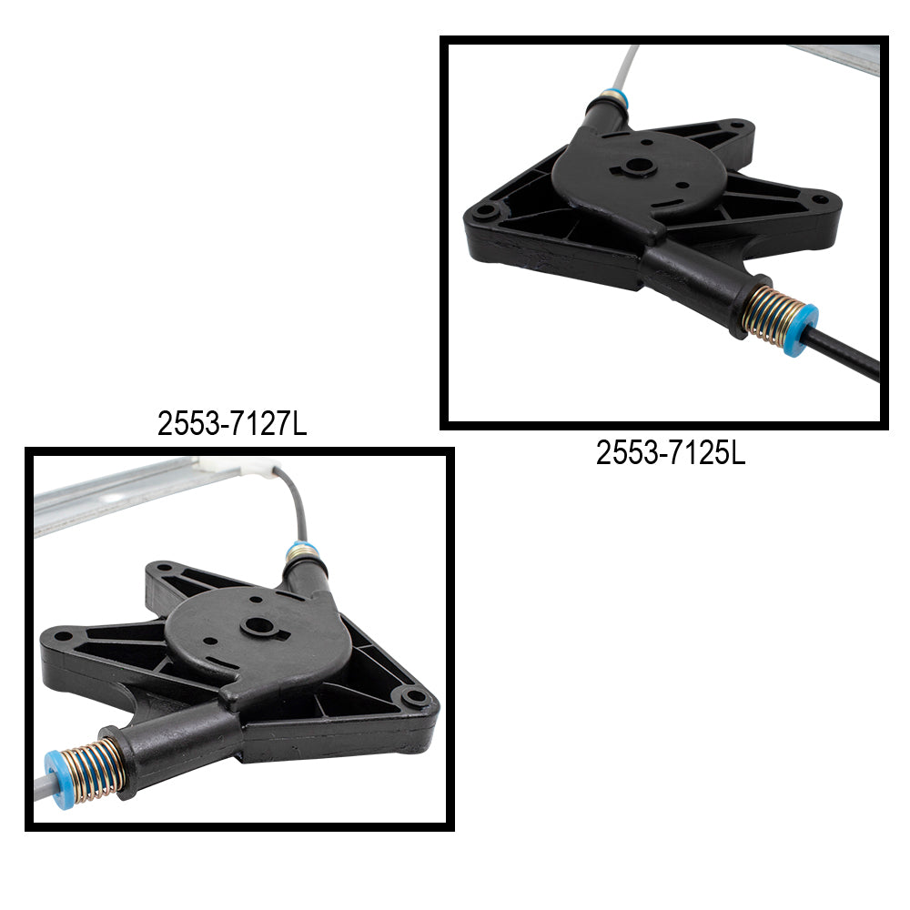 4 Pc Set Power Window Regulators Compatible with 2007-2017 Wrangler 2018 Wrangler JK & Unlimited