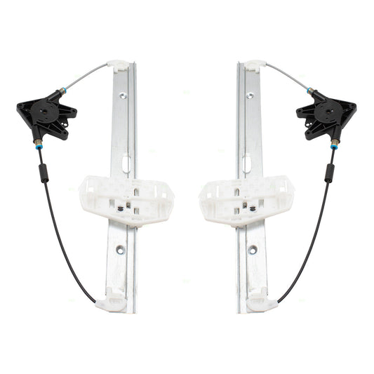 Pair Set Front Power Window Regulators Compatible with 2007-2017 Wrangler 2018 Wrangler JK & Unlimited