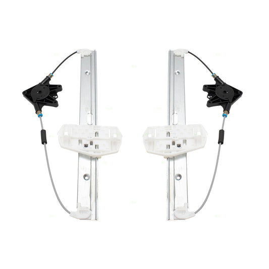 Pair Set Rear Power Window Lift Regulators Compatible with 2007-2017 Wrangler 18 Wrangler JK & Unlimited 68014951AA 68014950AA