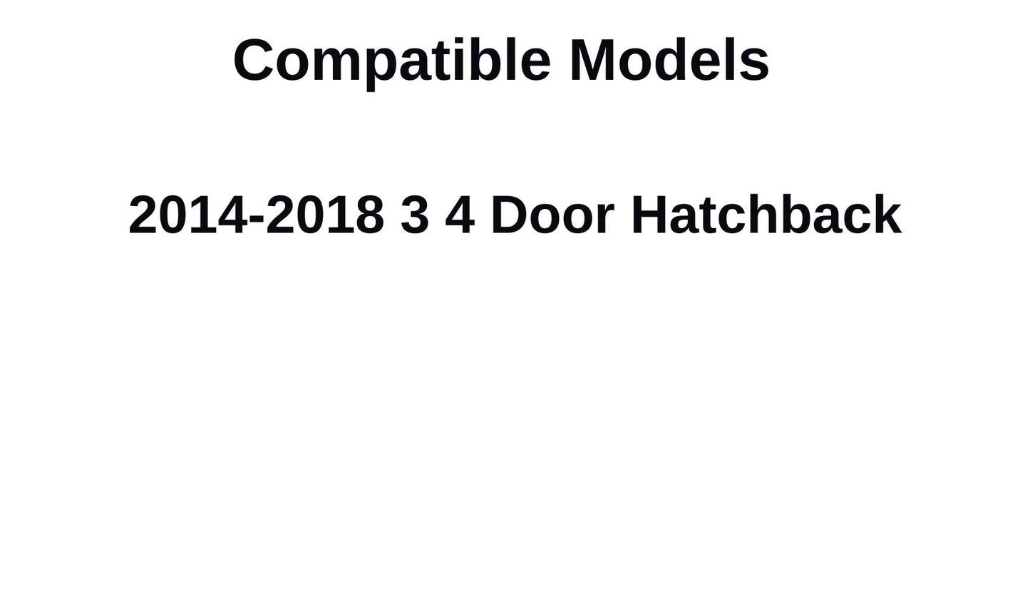 Heated Back Window Back Glass Compatible with Mazda 3 4 Door Hatchback 2014-2018 Models