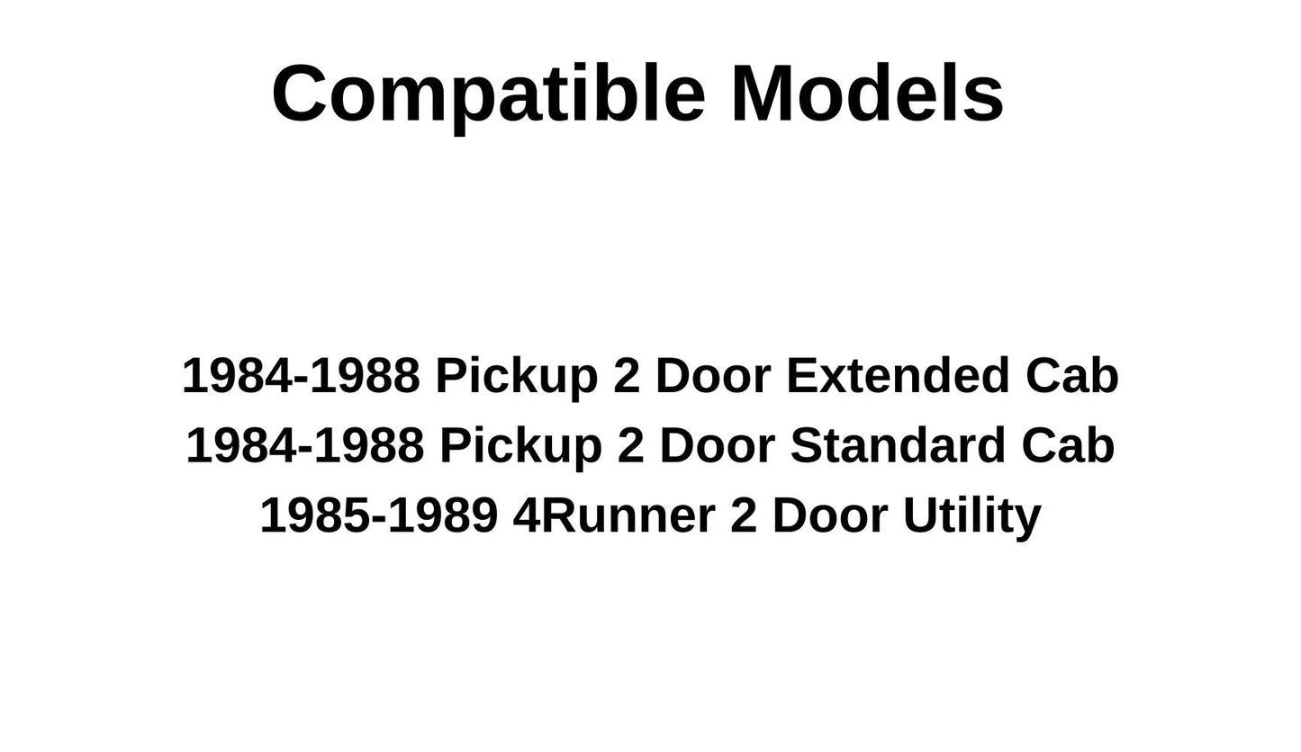 Passenger Right Side Front Vent Glass Compatible with Toyota Pickup 1984-1988 / 4Runner 1985-1989 Models