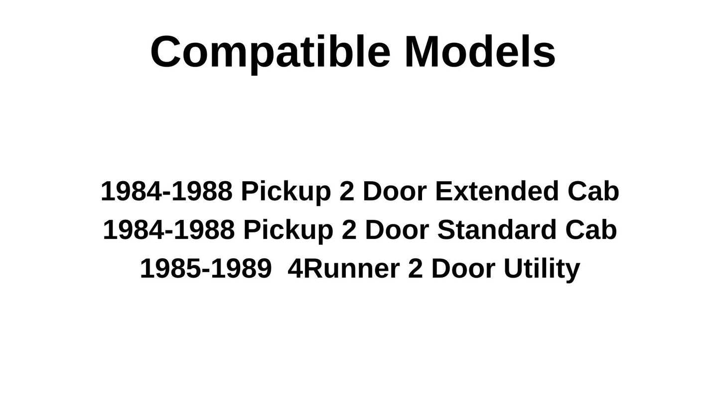 Passenger Right Side Door Window Door Glass W/Vent Compatible with Toyota Pickup 1984-1988 / Toyota 4Runner 1985-1989