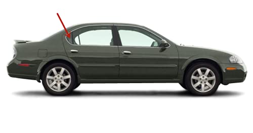 Passenger Right Side Rear Vent Glass Vent Window Compatible with Nissan Maxima/Infiniti I30 4 Door Sedan 1995-1999 Models