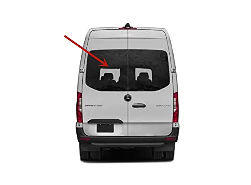 Non-Heated Clear Back Window Back Glass Driver Left Side No Wiper Hole Style Compatible with Mercedes Benz Sprinter 1500 2500 3500 4500 2019-2024 Models