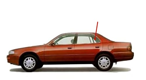 Driver Side Rear Vent Window Vent Glass Compatible with Toyota Camry 4 Door Sedan 1992-1996 Models
