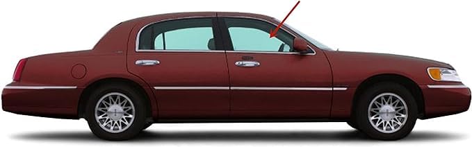 Passenger Right Side Front Door Door Glass Compatible with Lincoln Town Car 4 Door Sedan 1994-1997 Models