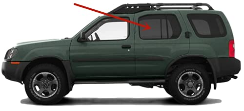 Driver Left Side Rear Door Window Door Glass Compatible with Nissan Xterra 2000-2004 Models