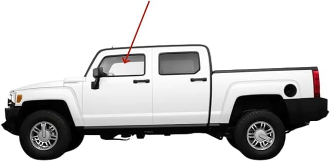 Driver Left Side Front Door Window Glass Compatible with Hummer H3 / H3T 2006-2010 Models
