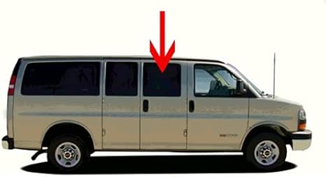 Movable Passenger Right Side Front Hinged Door Window Door Glass Compatible with Chevrolet Express / GMC Savana 1996-2025 Models