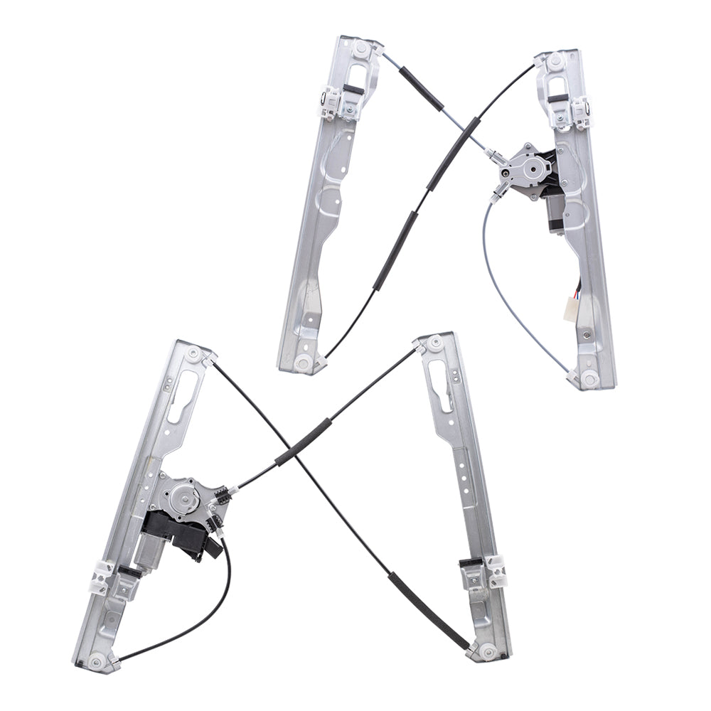 Part Front & Rear Driver Side Power Window Regulators w/Motor Set Compatible with 2011-2014 Ford F-150 Crew Cab ONLY